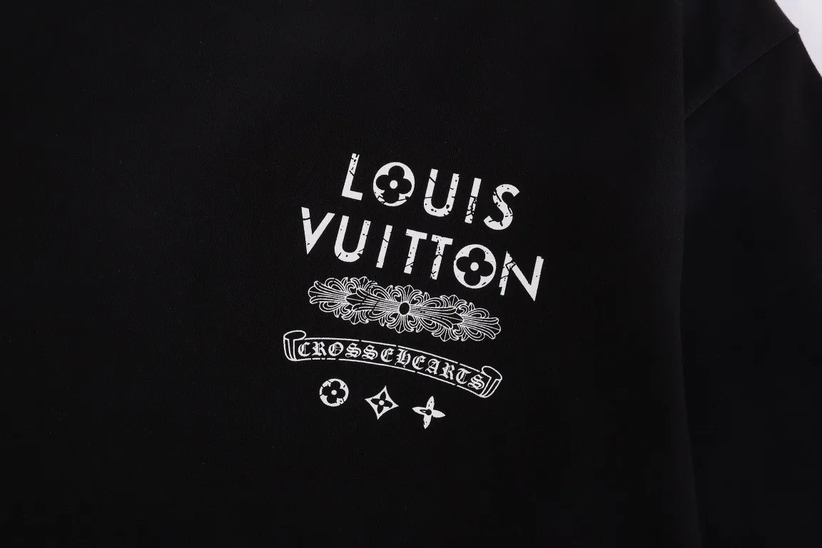 L*2024SS T New Arrival Chrome Heart， Logo ， ， 💯，OVER SIZE ， ， ， ， Same Style ：Black White Size：S-XL